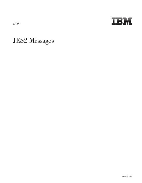 z/OS V1R9.0 JES2 Messages