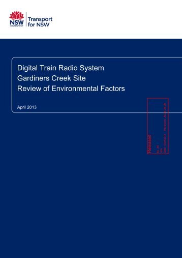 Digital Train Radio System Gardiners Creek Site Review of ...