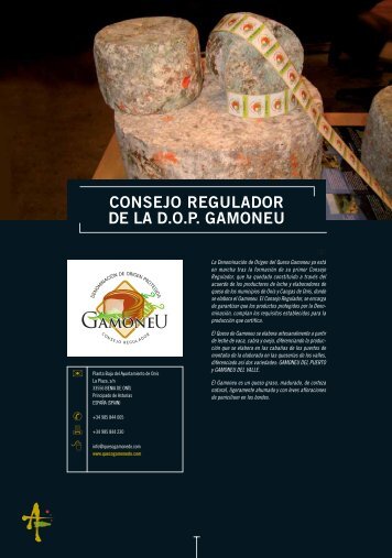 CONSEJO REGULADOR DE LA D.O.P. GAMONEU - Asturex