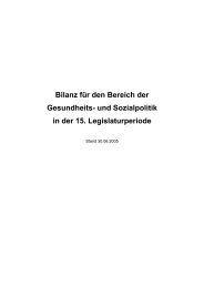 Bilanz fÃ¼r den Bereich der Gesundheits- und ... - Schulz, Swen