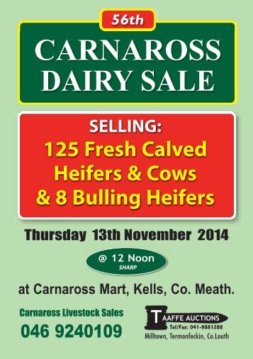 CARNAROSS DAIRY SALE