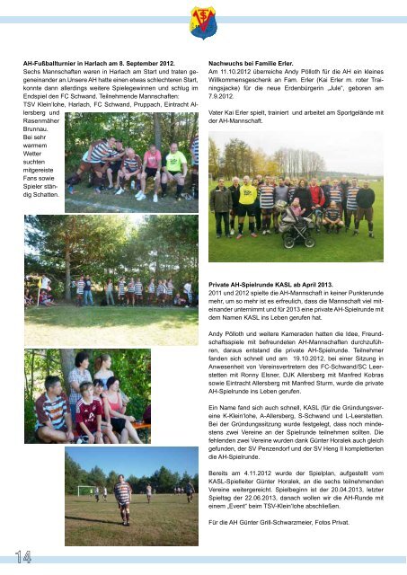 Aktueller Newsletter des TSV Kleinschwarzenlohe