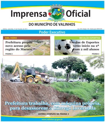 EdiÃ§Ã£o NÂº 1331 - Valinhos - Governo do Estado de SÃ£o Paulo