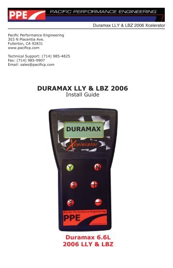 Duramax LLY & LBZ 2006 Xcelerator - Xtreme Diesel Performance