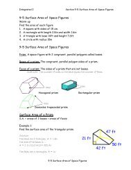 9-5 Surface Area of Space Figures