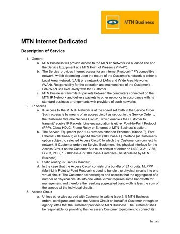 MTN Internet Dedicated - MTN Business