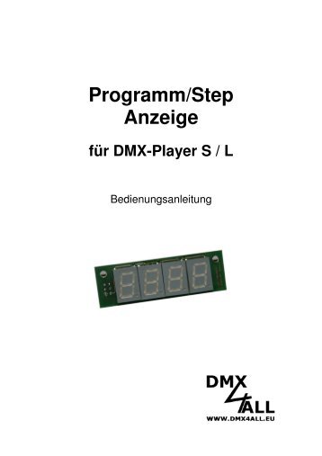 Programm/Step Anzeige fÃ¼r DMX-Player S / L - DMX4ALL GmbH