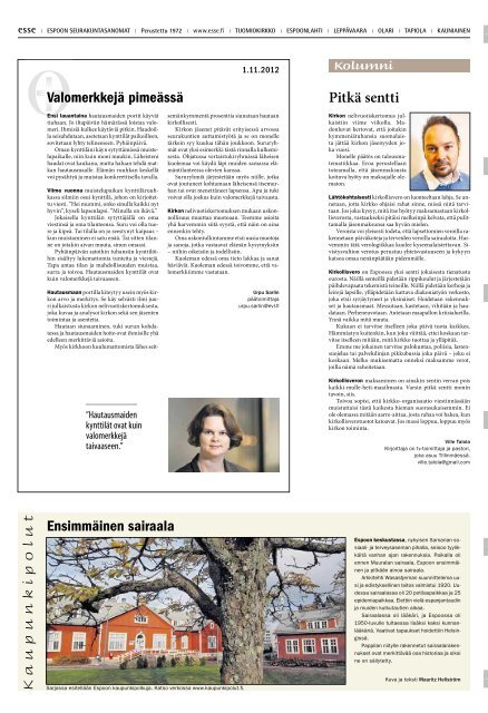 Esse 44/2012 (pdf) - Espoon seurakuntasanomat