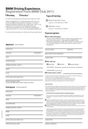 Registration form (PDF, 148 kB) - BMW Clubs