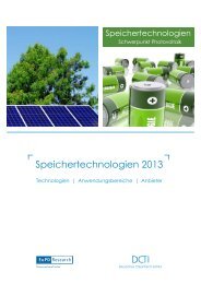 Speichertechnologien 2013 - DCTI Deutsches CleanTech Institut