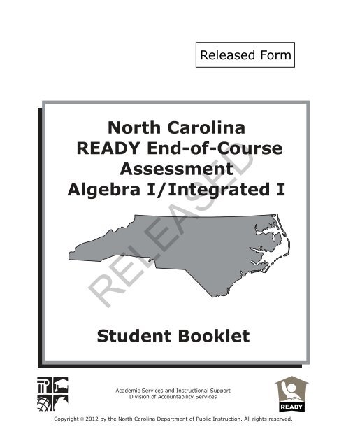 EOC Algebra I/Integrated I - Public Schools of North Carolina