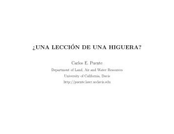 Â¿Una lecciÃ³n de una higuera? - Carlos E. Puente - UC Davis - LAWR