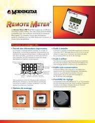 Remote Meter Datasheet in French - Morningstar Corporation