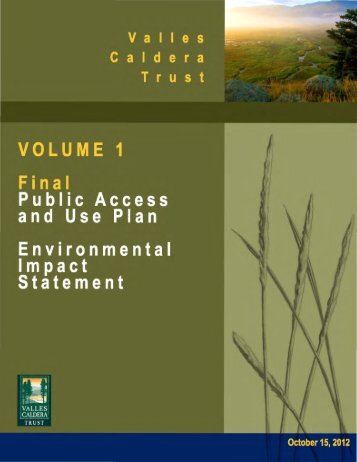 FINAL Environmental Impact Statement - Valles Caldera National ...