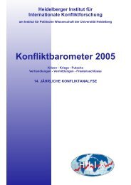 Konfliktbarometer 2005 - Heidelberger Institut fÃ¼r Internationale ...