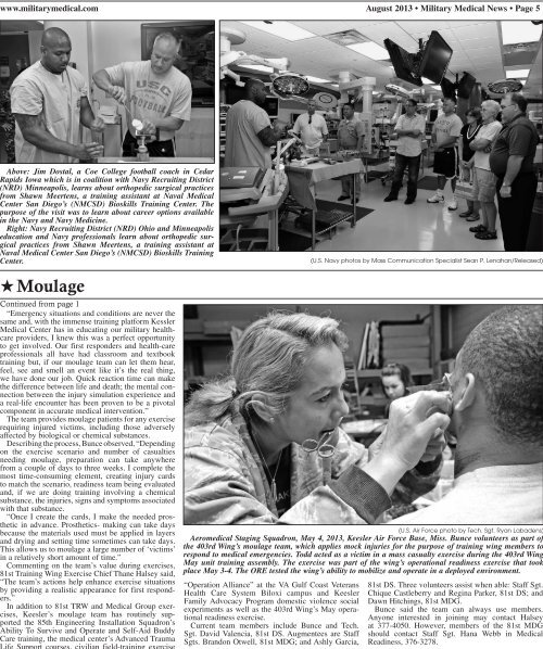 August 2013 - Military Medical | News