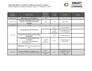 agenda - Smart Learning