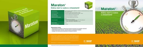 Ulotka Maraton - BASF Polska