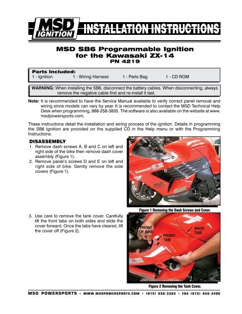 MSD SB6 Programmable Ignition for the Kawasaki ZX ... - MPS Racing