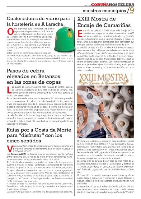 Revista Abril 2013 NÂº34 - AsociaciÃ³n de HostelerÃ­a de A CoruÃ±a