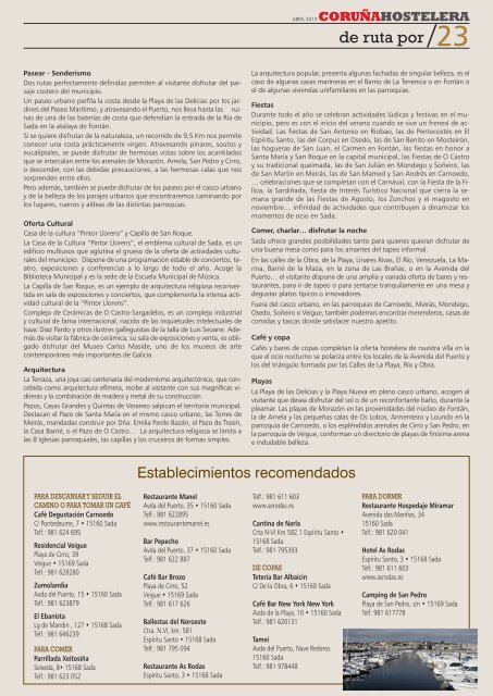 Revista Abril 2013 NÂº34 - AsociaciÃ³n de HostelerÃ­a de A CoruÃ±a
