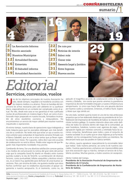 Revista Abril 2013 NÂº34 - AsociaciÃ³n de HostelerÃ­a de A CoruÃ±a