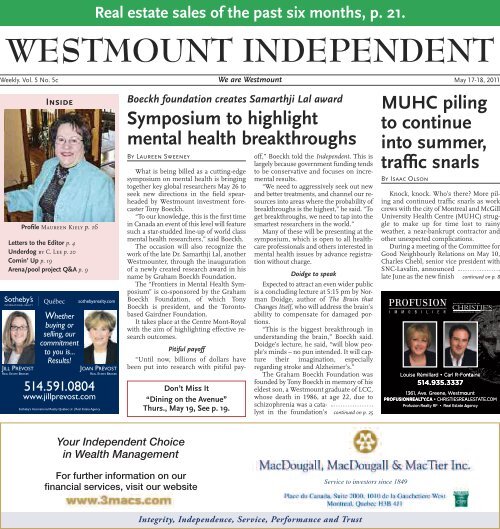 May 17 - Westmount Independent