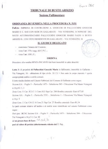 TRIBUNALE DI BUSTO ARSIZIO Sezione Fallimentare ~ r) .. /