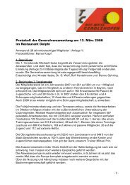 Protokoll der Generalversammlung am 13. MÃ¤rz 2008 im ... - tcgeo.de