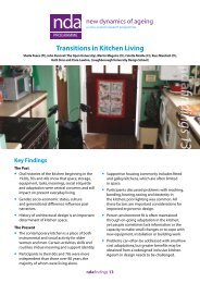 Transitions in Kitchen Living - New Dynamics of Ageing - University ...