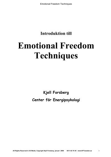 Emotional Freedom Techniques - The AMT