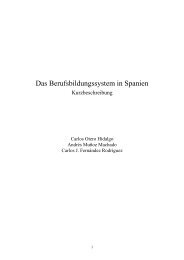 Das Berufsbildungssystem in Spanien - Europa