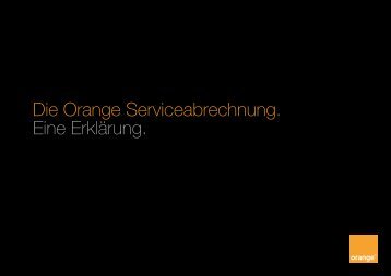 Die Orange Serviceabrechnung. Eine Erklärung.