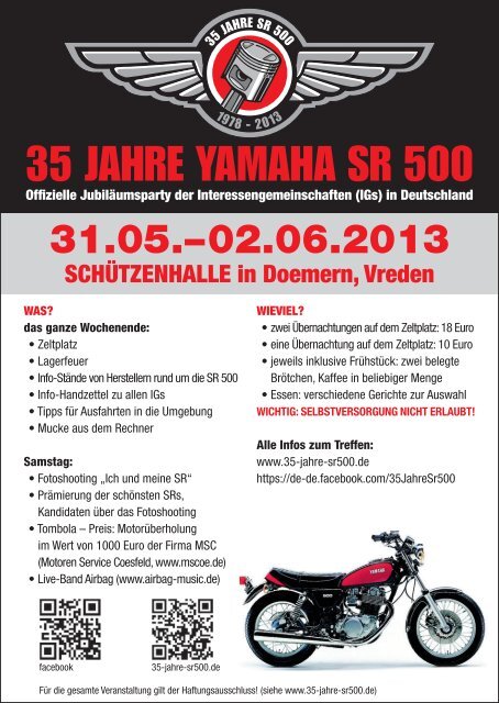 35 JAHRE YAMAHA SR 500 - Schwabeneintopf