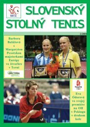 Äasopis SLOVENSKÃ STOLNÃ TENIS 2/2008 - SSTZ