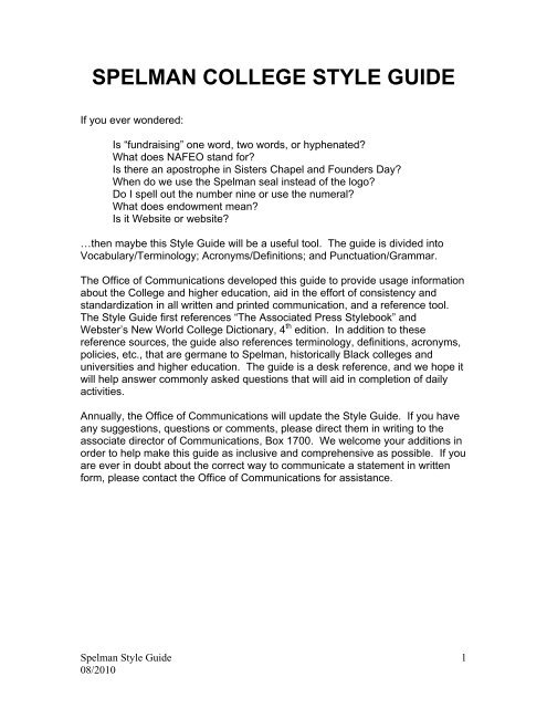 spelman college essay