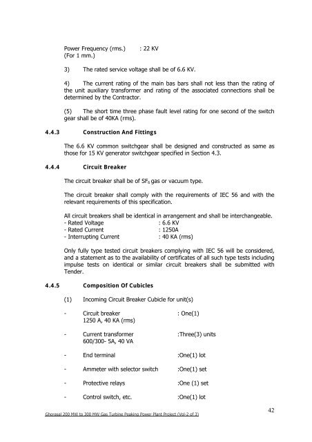 Tender Document Volume - 2 - BPDB