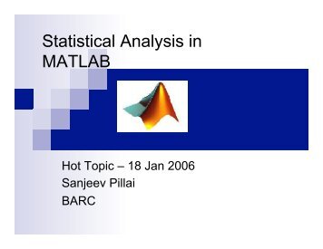 Statistical Analysis in MATLAB - Bioinformatics and Research ...