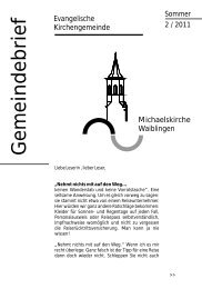 Gemeindebrief - Evangelische Michaelskirche