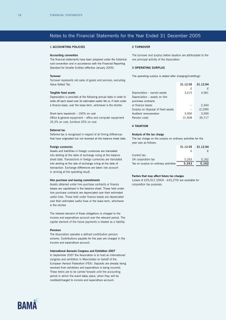 ANNUAL REPORT 2005 - British Aerosol Manufacturers' Association