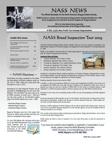 NASS Newsletter June 2009 - North American Shagya-Arabian ...