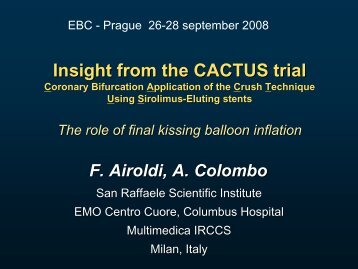 CACTUS trial - Bifurc.net