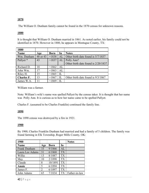 A Brief History of the Atkins, Stewart, and Smith Families - New Page 1