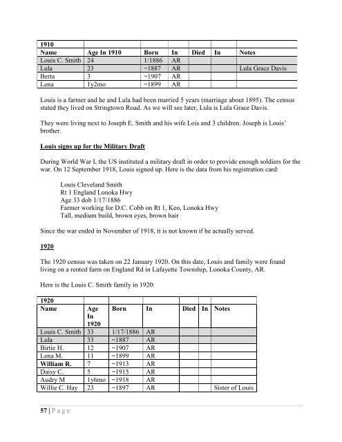 A Brief History of the Atkins, Stewart, and Smith Families - New Page 1