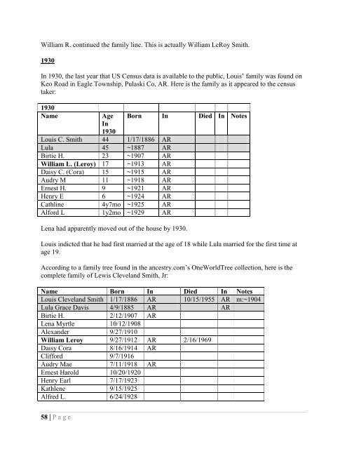 A Brief History of the Atkins, Stewart, and Smith Families - New Page 1