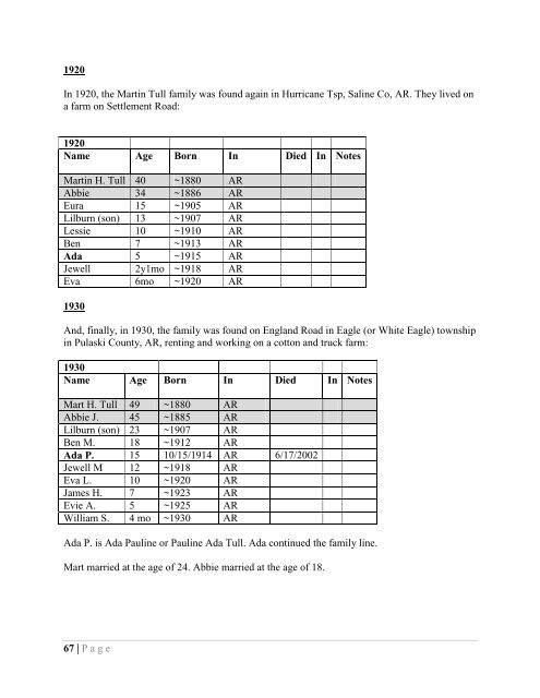 A Brief History of the Atkins, Stewart, and Smith Families - New Page 1