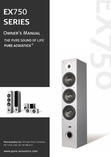 user's manual 750 - Pure Acoustics, Inc.