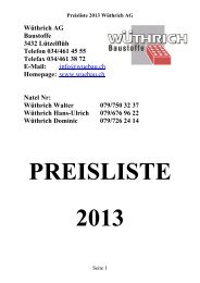 Preisliste (PDF) - Wüthrich AG