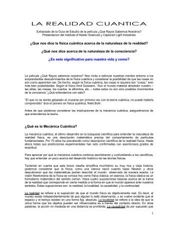 LA REALIDAD CUANTICA - Cosmofisica