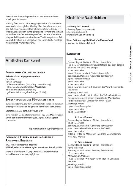 Woche 20 - Marktgemeinde Rankweil